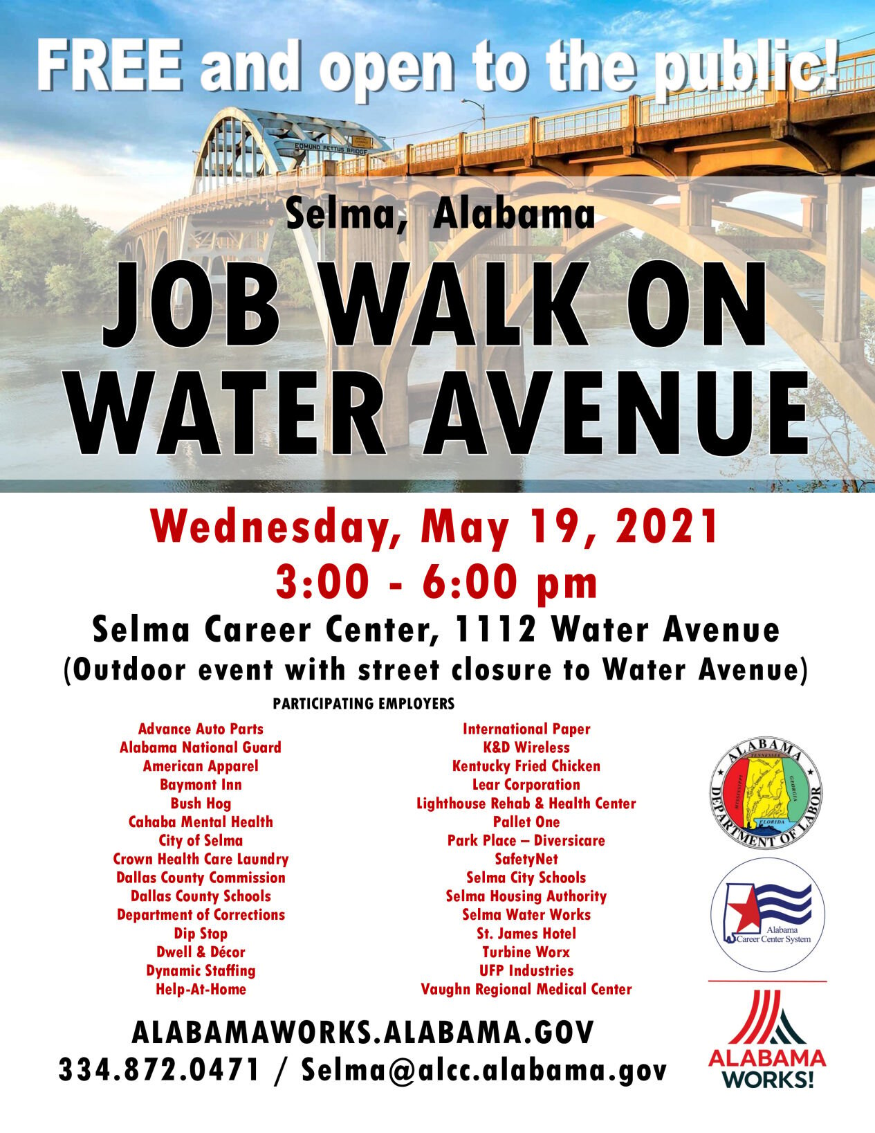 Selma Career Center to hold outdoor job fair on Water Avenue