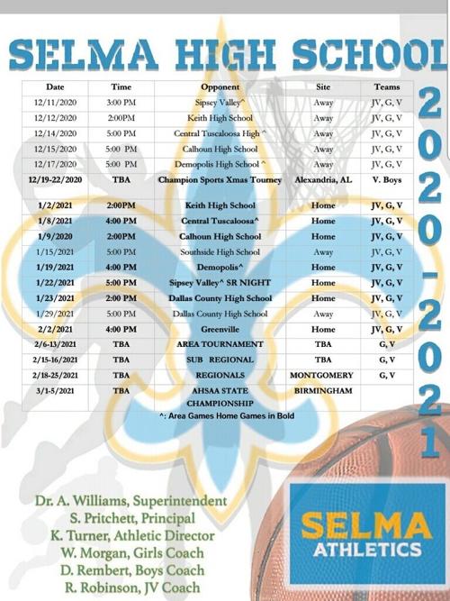 Selma High School Saints Releases Schedule Of Upcoming Basketball Games Sports Selmasun Com