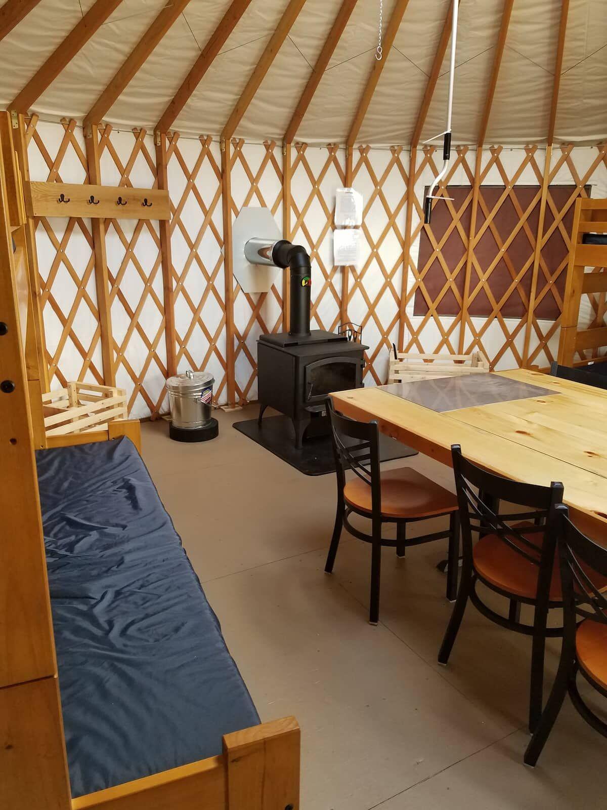 See inside this Bayfield yurt Airbnb near the northernmost tip of