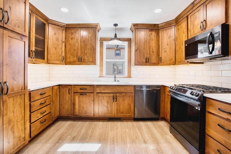 Knotty Alder Cabinets With White Countertops | Cabinets Matttroy