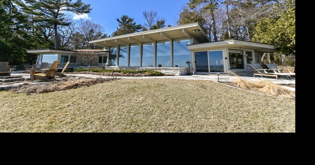 Midcentury waterfront home just listed in Oostburg comparable to this Fond du Lac cottage