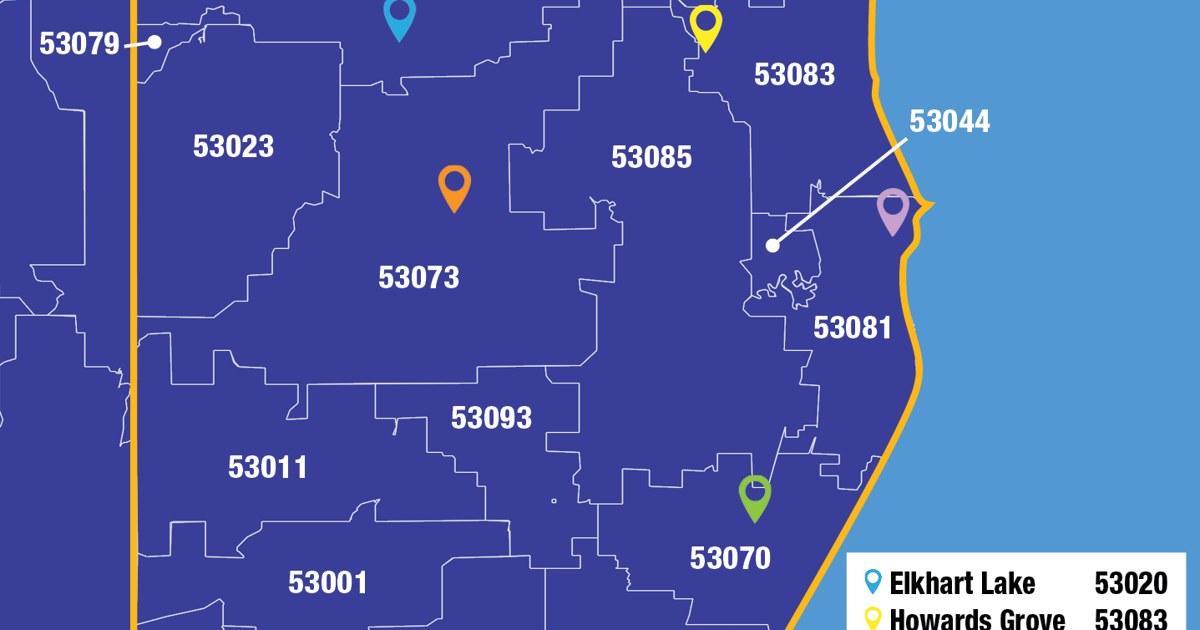 Sheboygan Zip Code Map Use this chart to compare your zip code's vaccination rate to others in ...