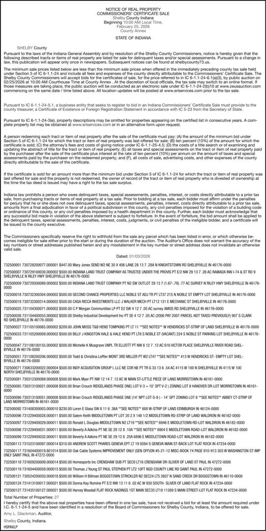 SHELBY COUNTY COMMUNITY CALENDAR News shelbynews com