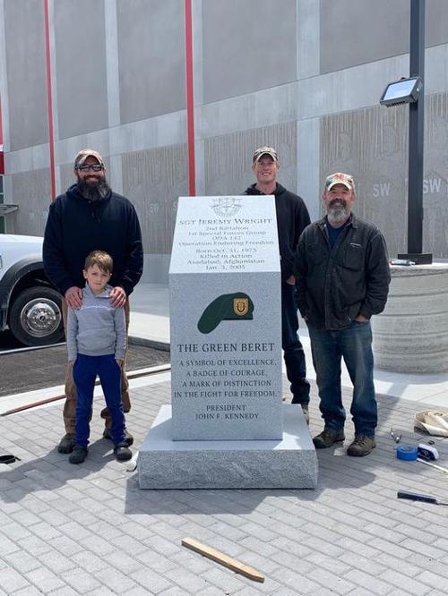 SW Monument for alum installed