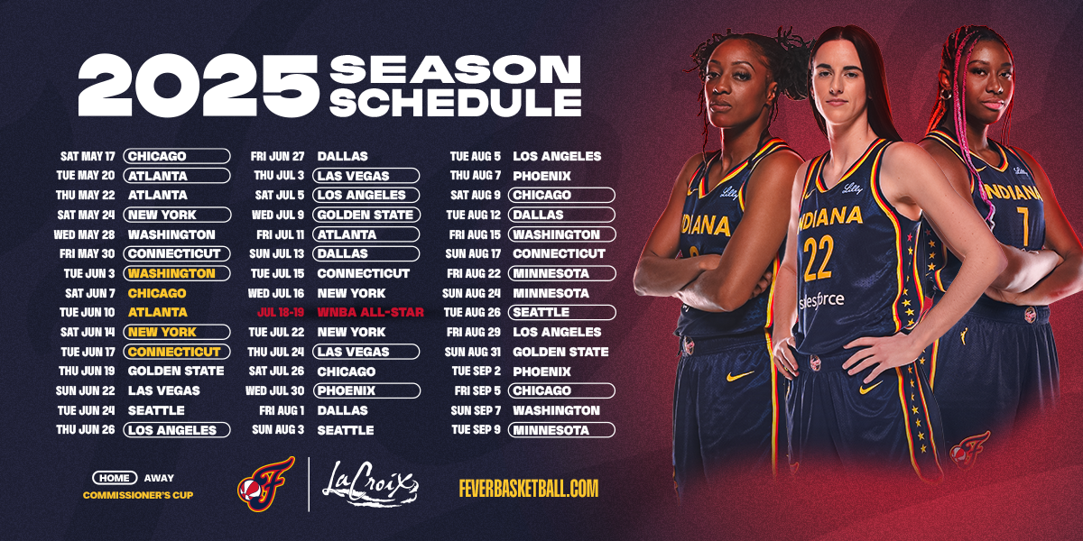 Indiana Fever announce 2025 regular season schedule Sports