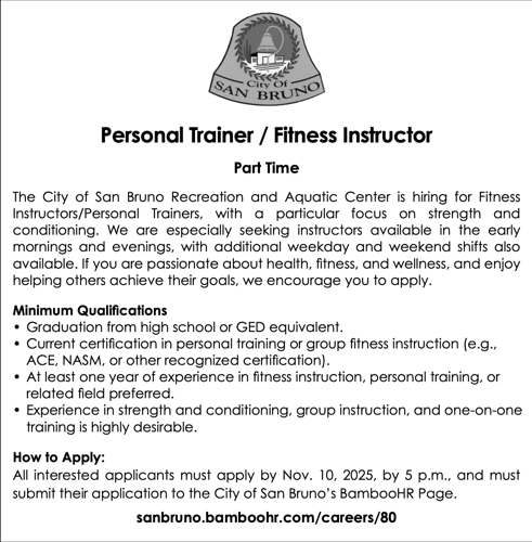 Personal Trainer / Fitness Instructor Wanted