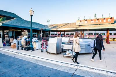 San Mateo Caltrain Station melting pot