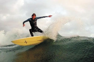 Wallace is a surfing natural