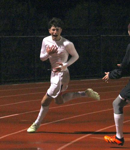 Burlingame soccer: Dylan Rossen celebration