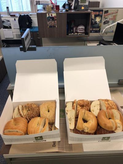 bagels sliced like bread