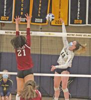 Volleyball served up in San Mateo County again when Sacred Heart Prep and Notre Dame-Belmont faced off