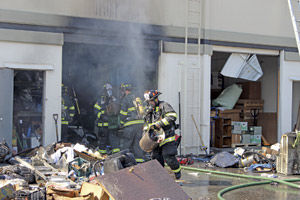 Two-alarm fire damages Foster City office complex