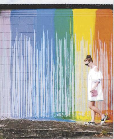 Rainbow mural