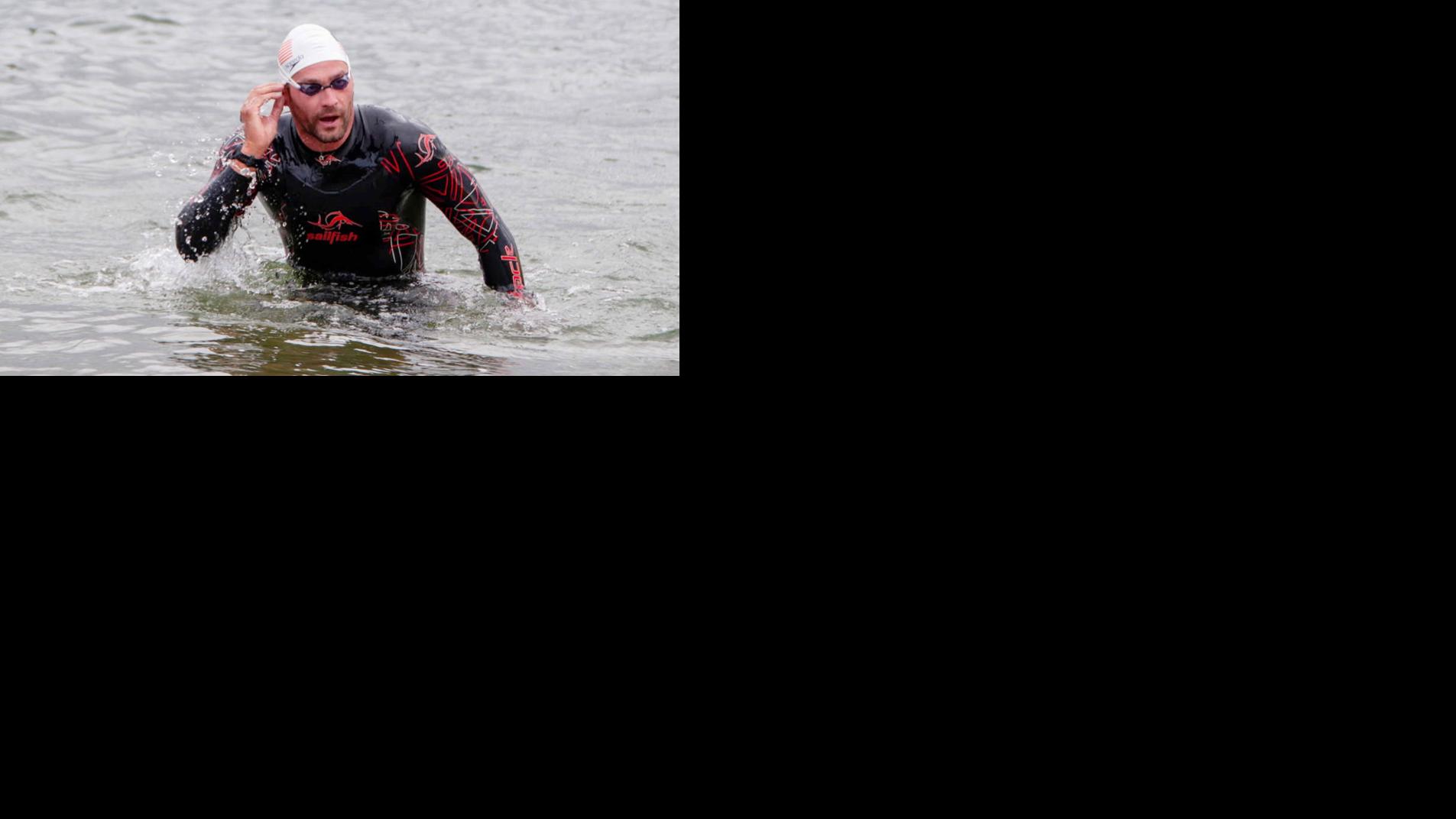 Menlo Park’s marathon man: Aleksei Averchenko readies for daylong swim at Burgess Pool