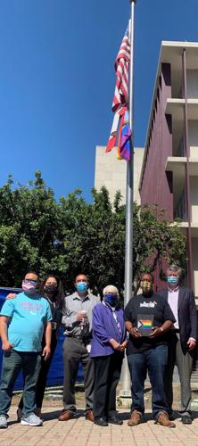 Pride flag raising