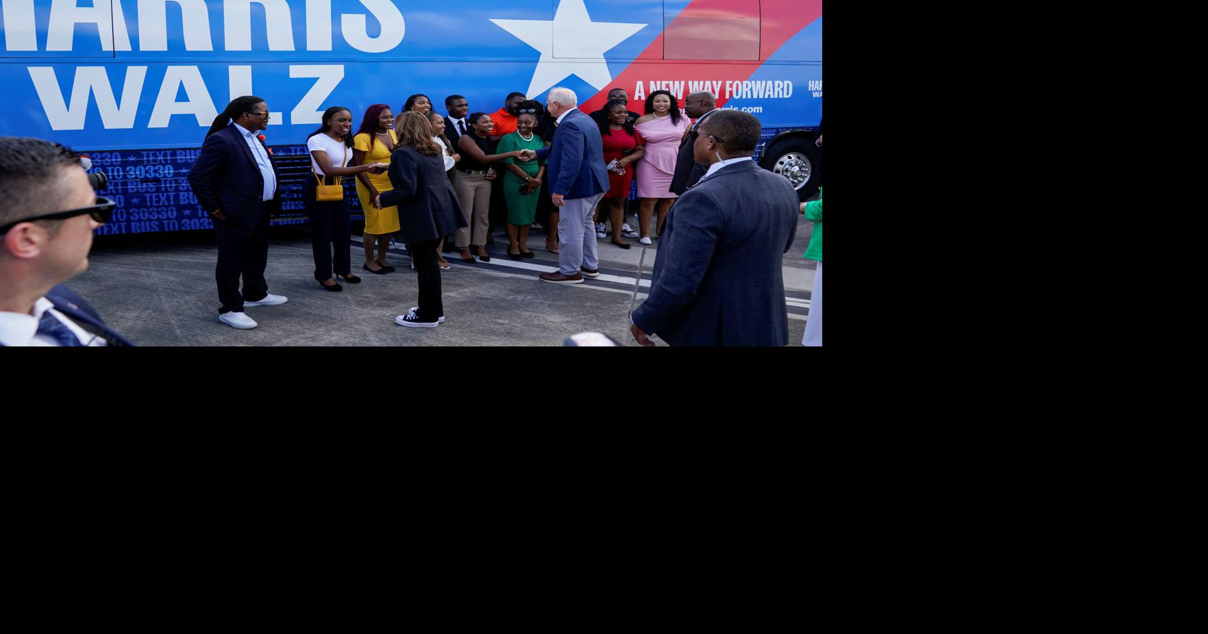 Harris and Walz kick off a 2-day bus tour in Georgia that will ...