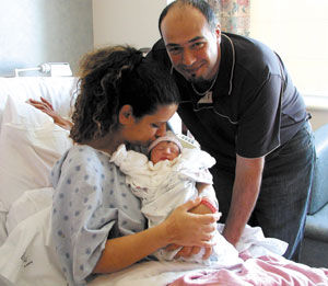 Couple's baby is first of 2007