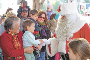 Santa greets children at Talbot's in San Mateo
