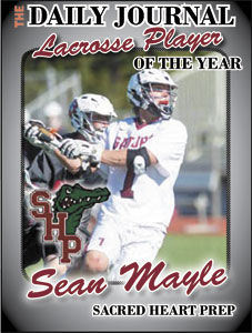 SHP's Sean Mayle is Daily Journal Lacrosse Player of the Year after historic season