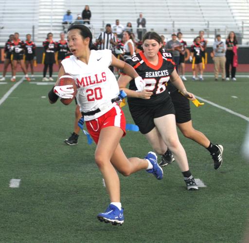 Mills flag football: Kalyssa Chu