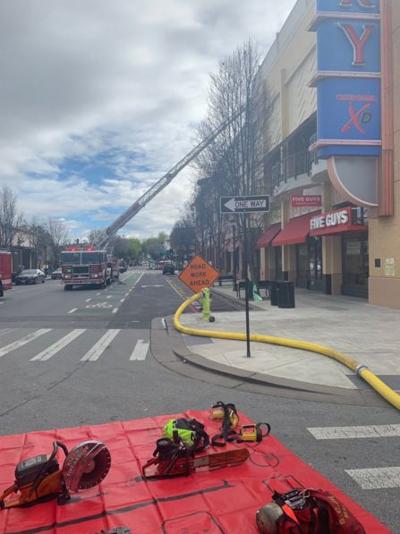 Small fire at popcorn machine at downtown Redwood City cinema