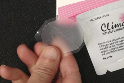 Estrogen skin patch