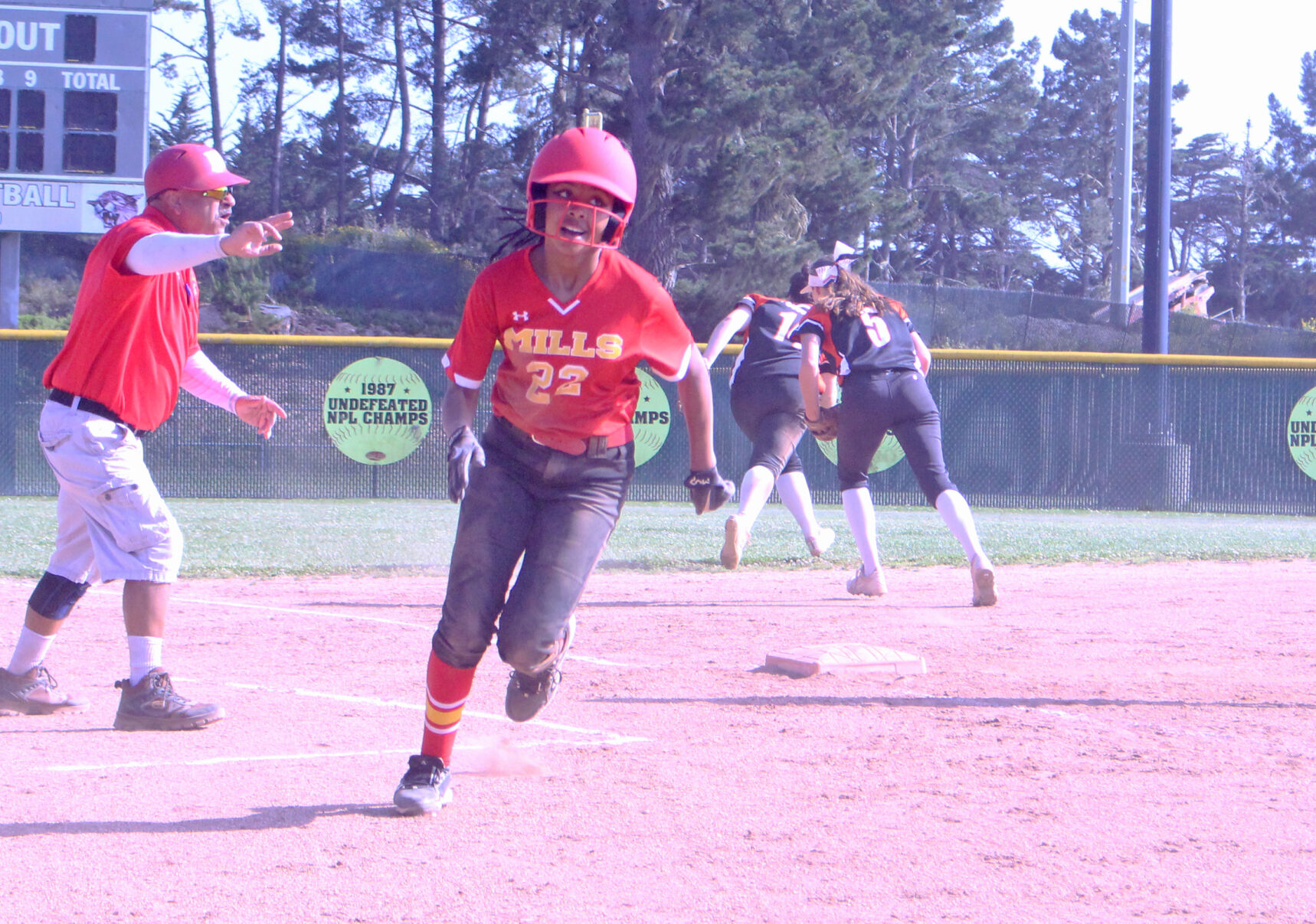 Mills softball Kalista Lowe