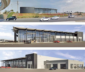 Iconic Autobahn seeks upgrades: Belmont considers Mercedes dealer’s remodel, expansion