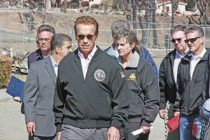 Answers promised: Schwarzenegger tours San Bruno disaster site