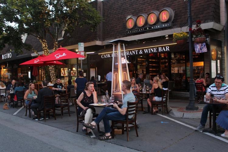 Laurel Street closure program, outdoor dining