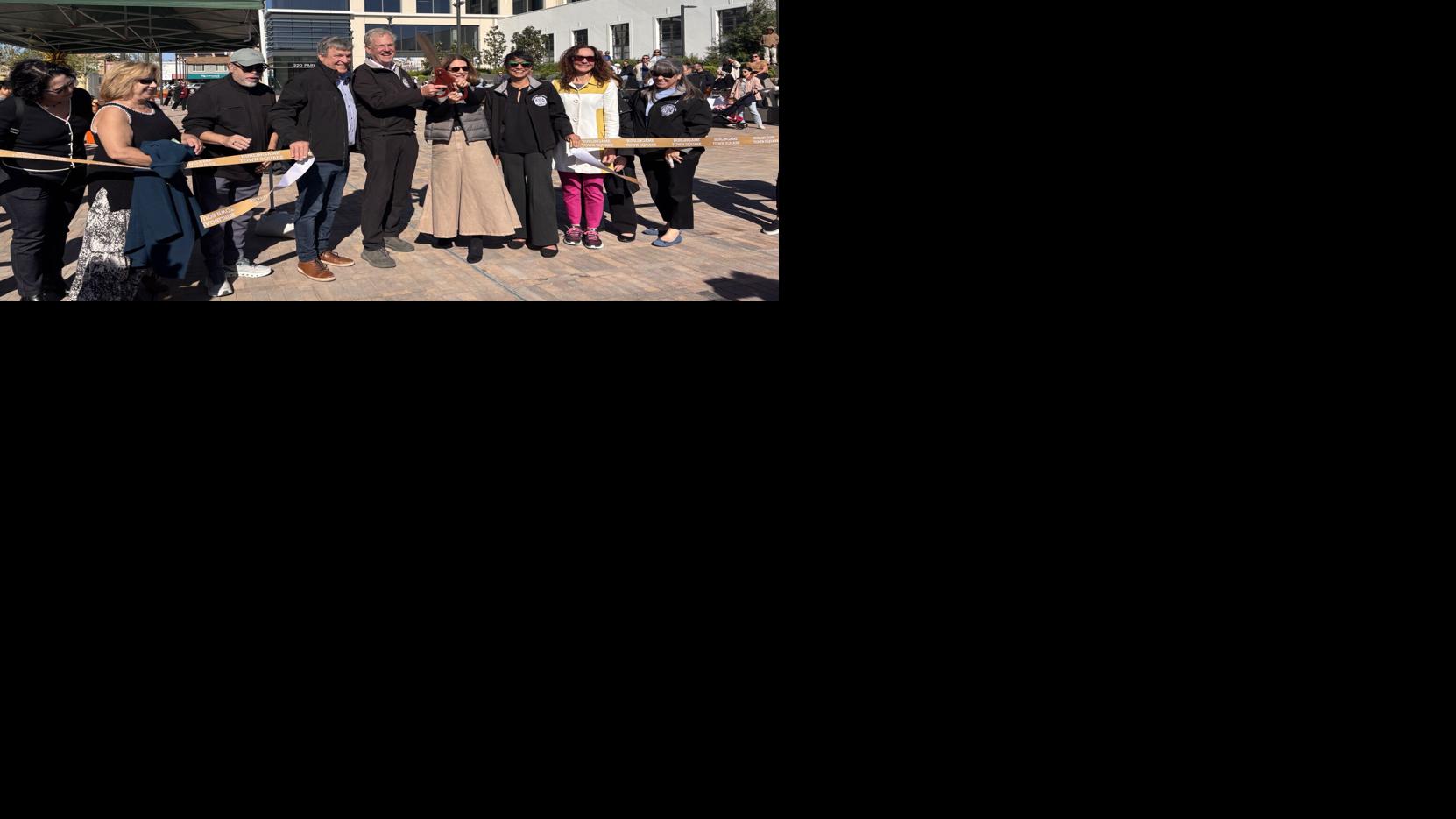 Burlingame celebrates opening of new town square