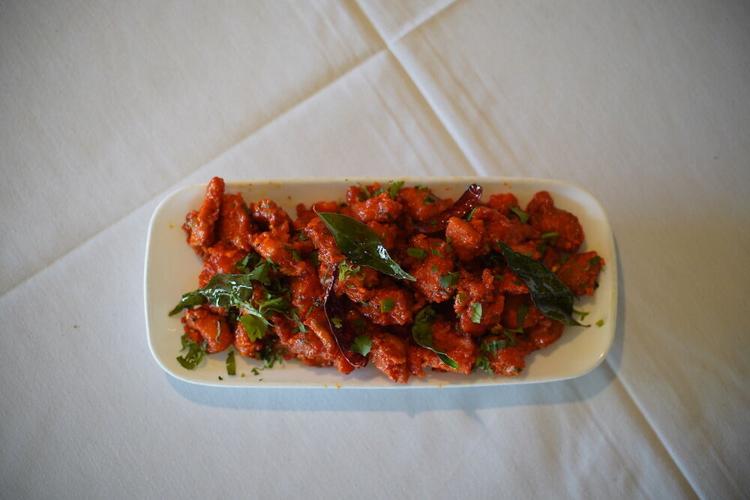 One of Koriander Indian Cuisine's most popular dishes is Chicken 65.JPG