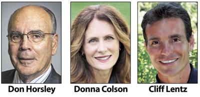 County Supervisor Don Horsley, Burlingame Mayor Donna Colson and Brisbane Councilman Cliff Lentz