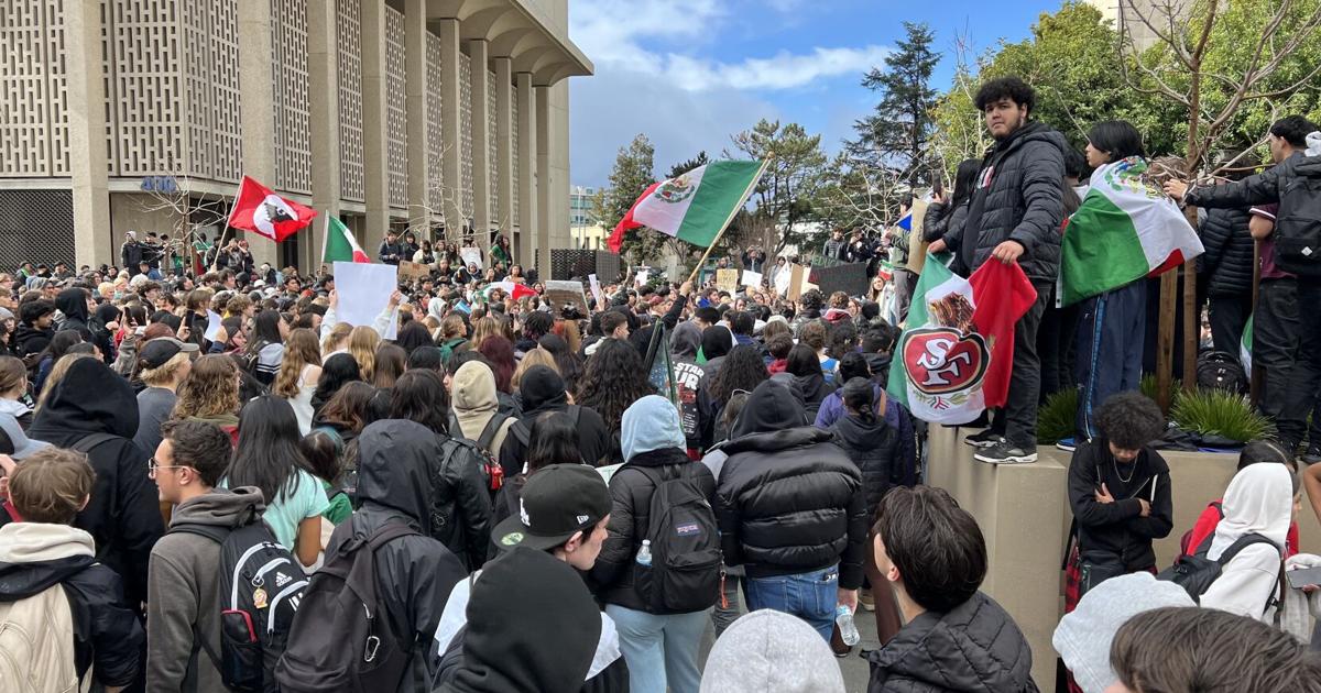 Walk Out Walk In Protest Students walk out, protest deportation in Redwood City | Local News ...
