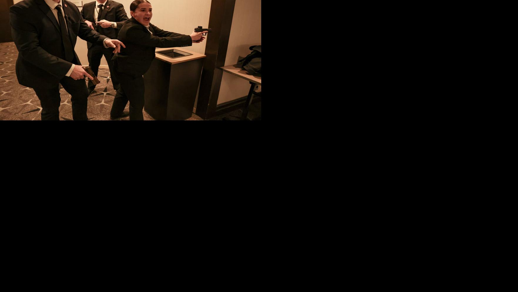 Shots fired as gunman charges toward ballroom at White House correspondents' dinner. Trump unharmed