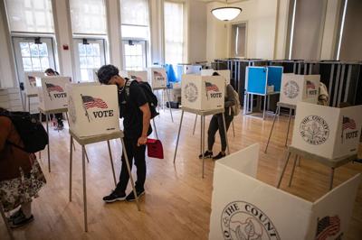 Students voting