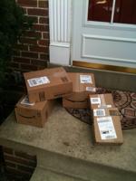 Lobby crush: Online shopping leads to mountains of boxes