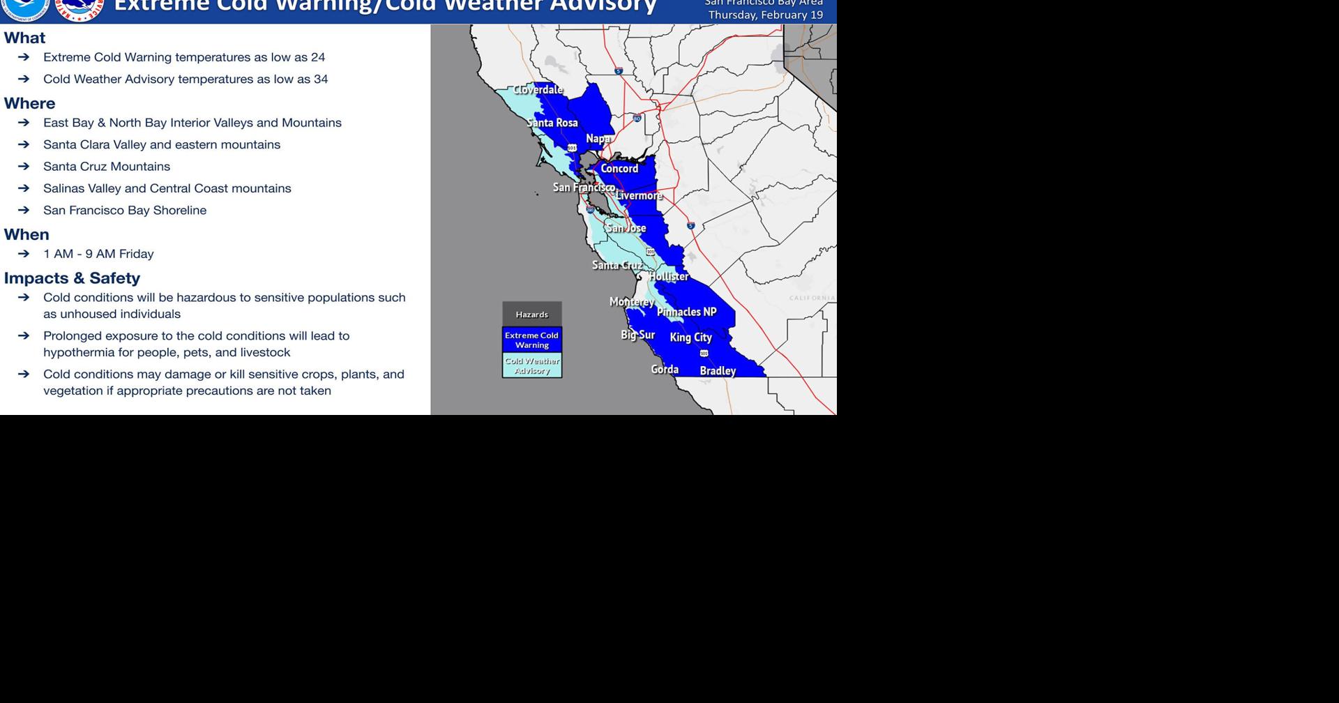 Bay Area rain to clear out, low temps to linger; more storms possible ...