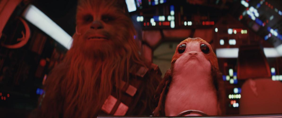 Star Wars: The Last Jedi Chewbacca and a Porg