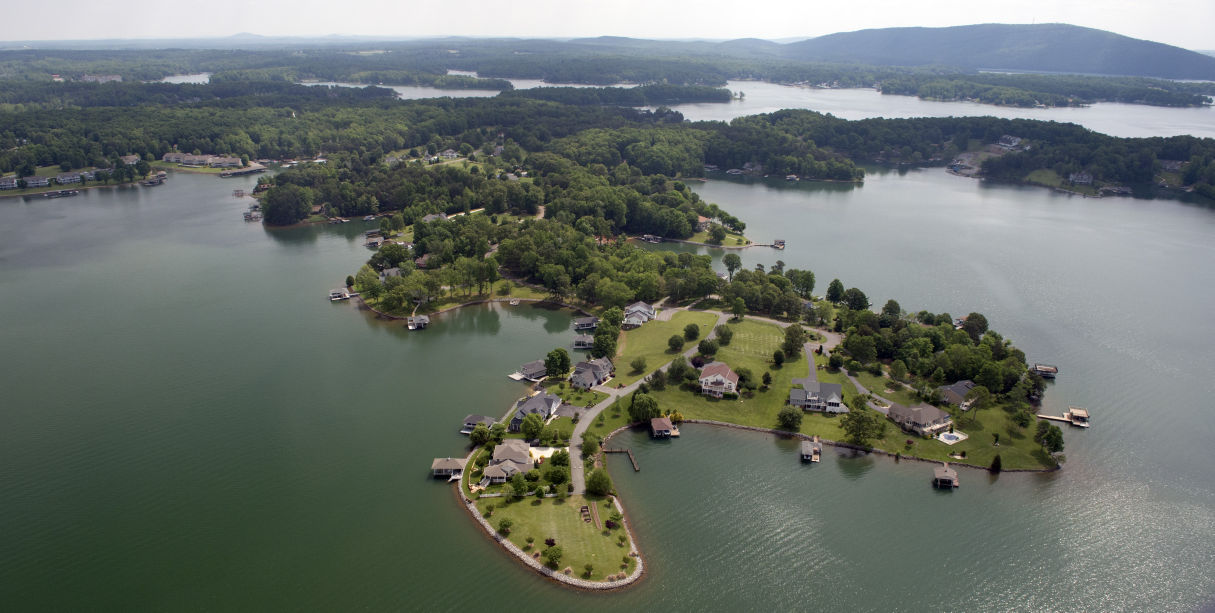 Beauty of Smith Mountain Lake seen from the air photos