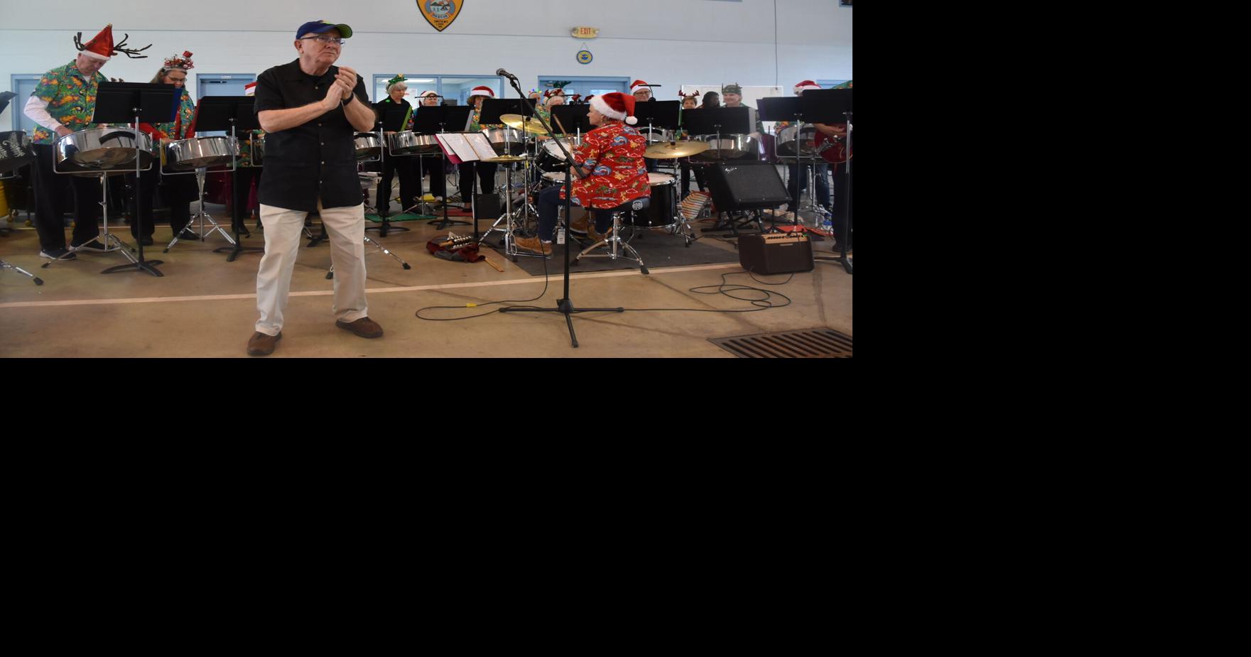 Steel drum bands perform in Scruggs