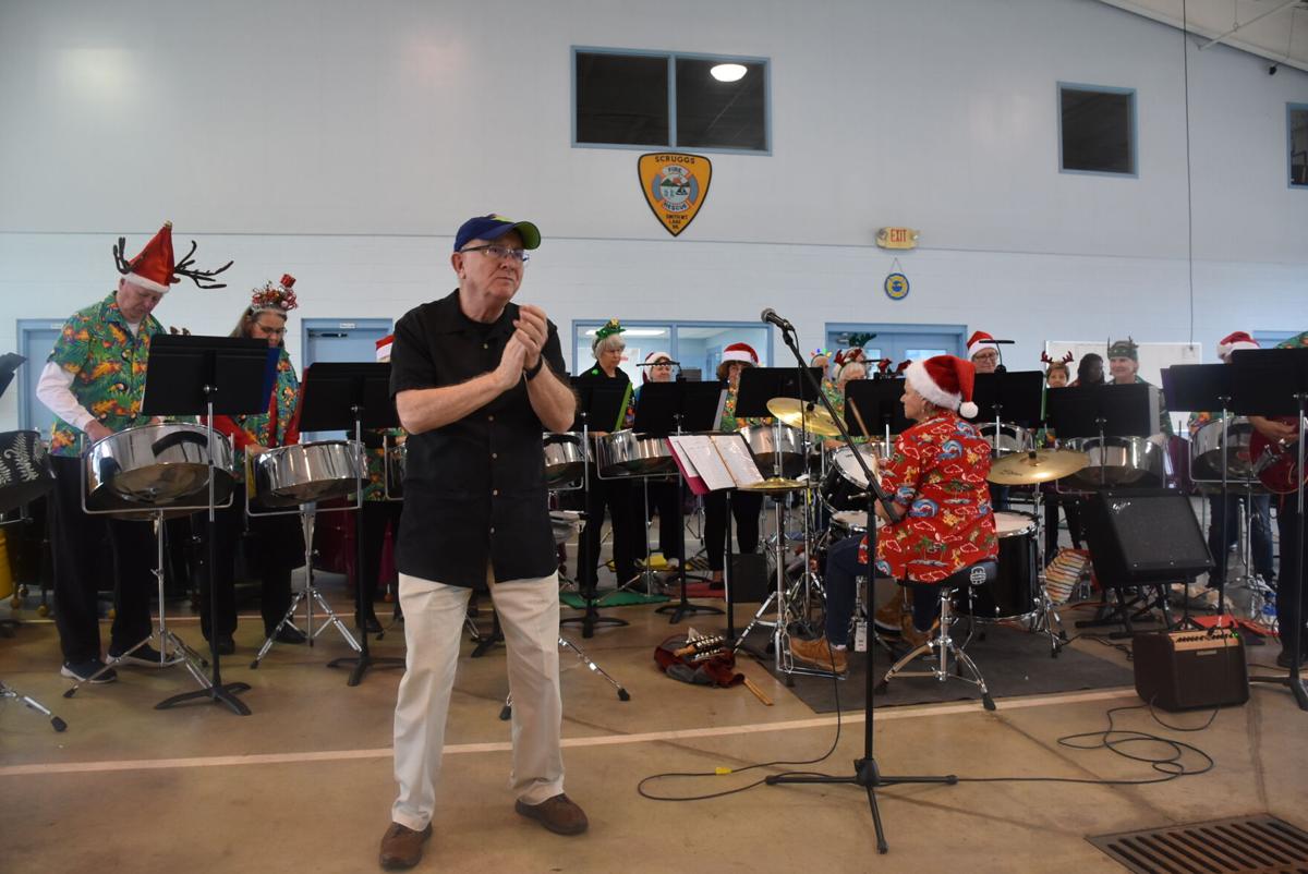 Steel drum bands perform in Scruggs