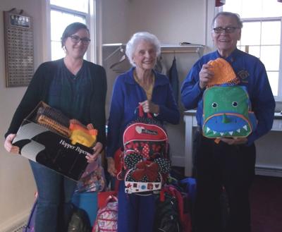 Handcrafted caps donated by Moneta Lions