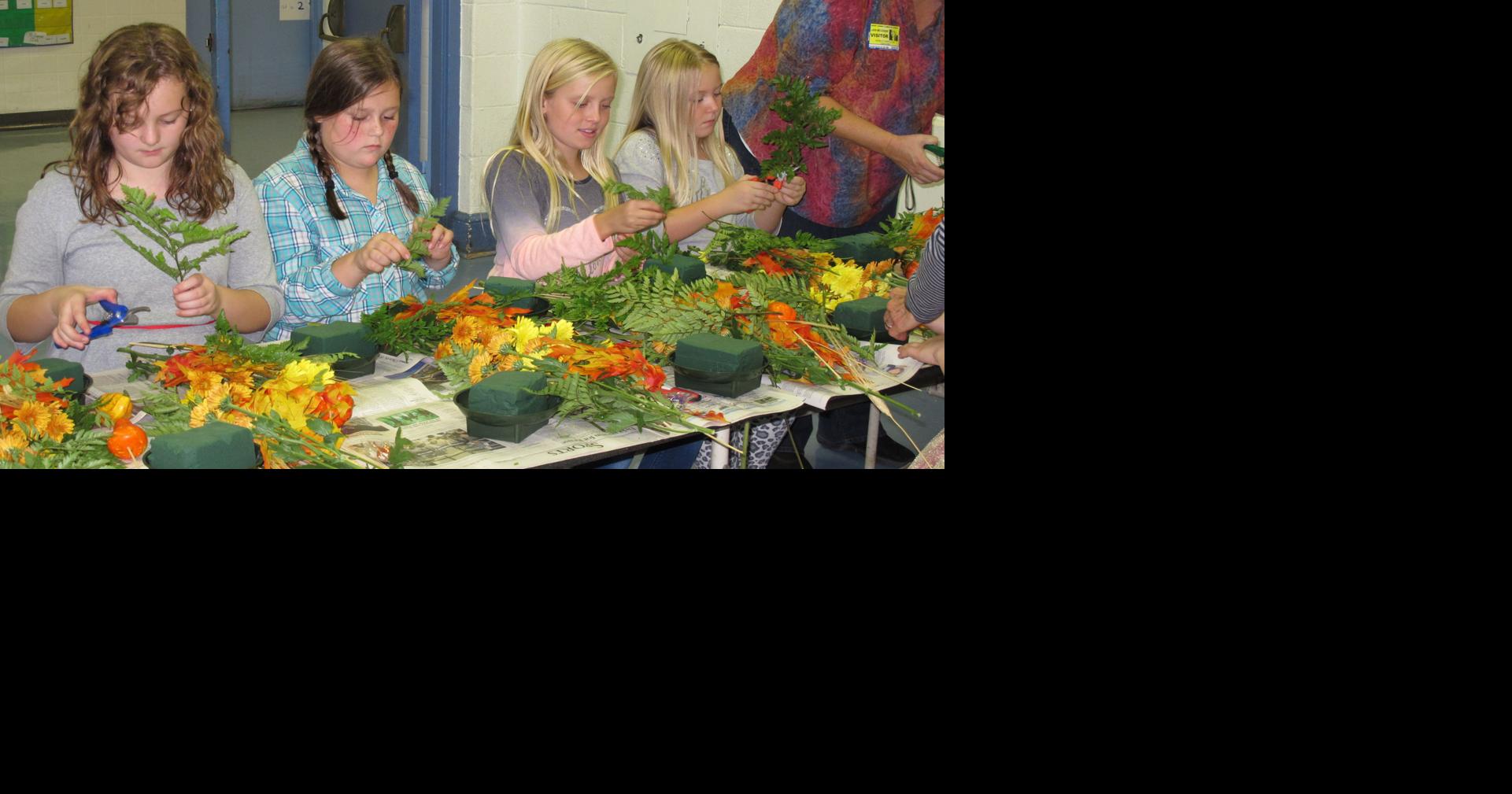 Students learn to create floral designs