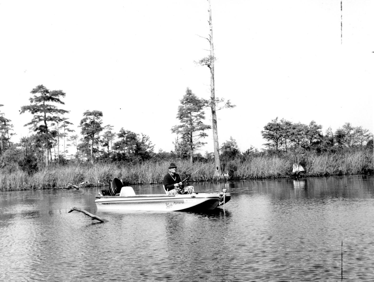 Three Men with Stringer of Bass .. Antique Photo Print Vintage Fishing photo 