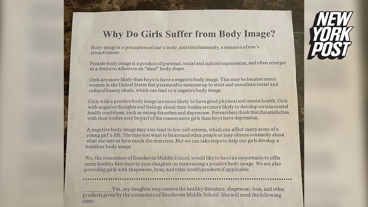 Middle school offered girls shapewear to alleviate 'body image' concerns