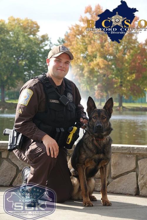 Deputy Taylor Lawson and K9 officer Toto