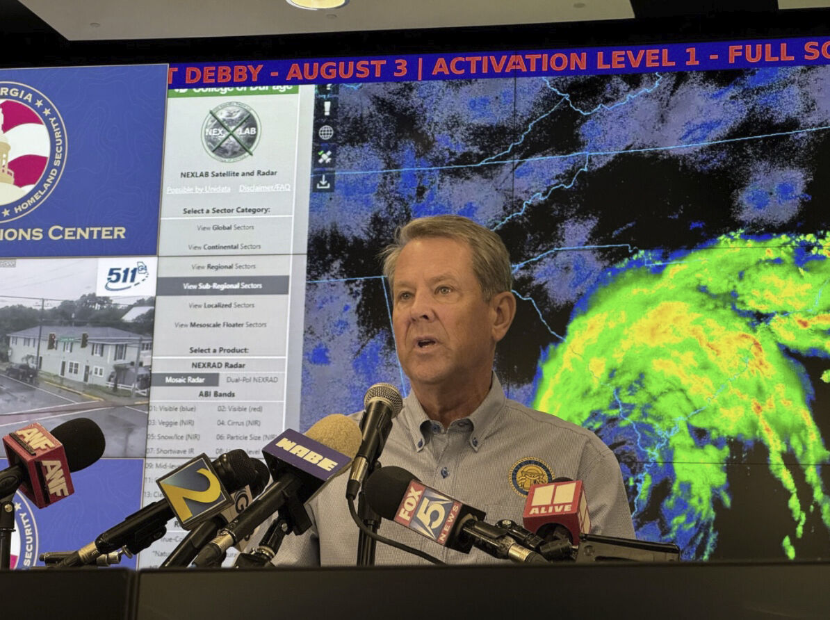 Georgia governor warns coastal residents Tropical Storm Debby is ...