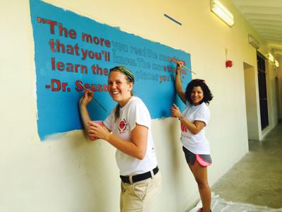 Volunteers Paint at Redland Middle School