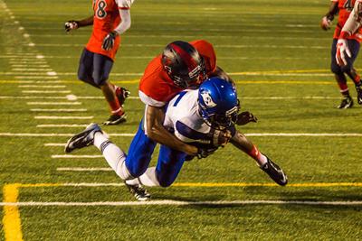 South Dade Dives for a Touchdown in their Victory over American High School